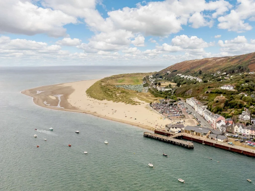 Overlooking the beautiful sandy beach at Aberdovey in Wales
