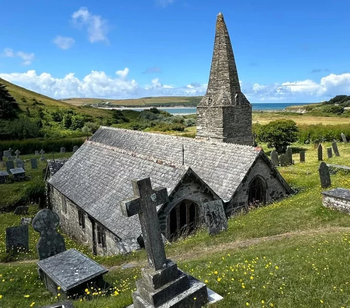 St Enodoc church near Rock in North Cornwall