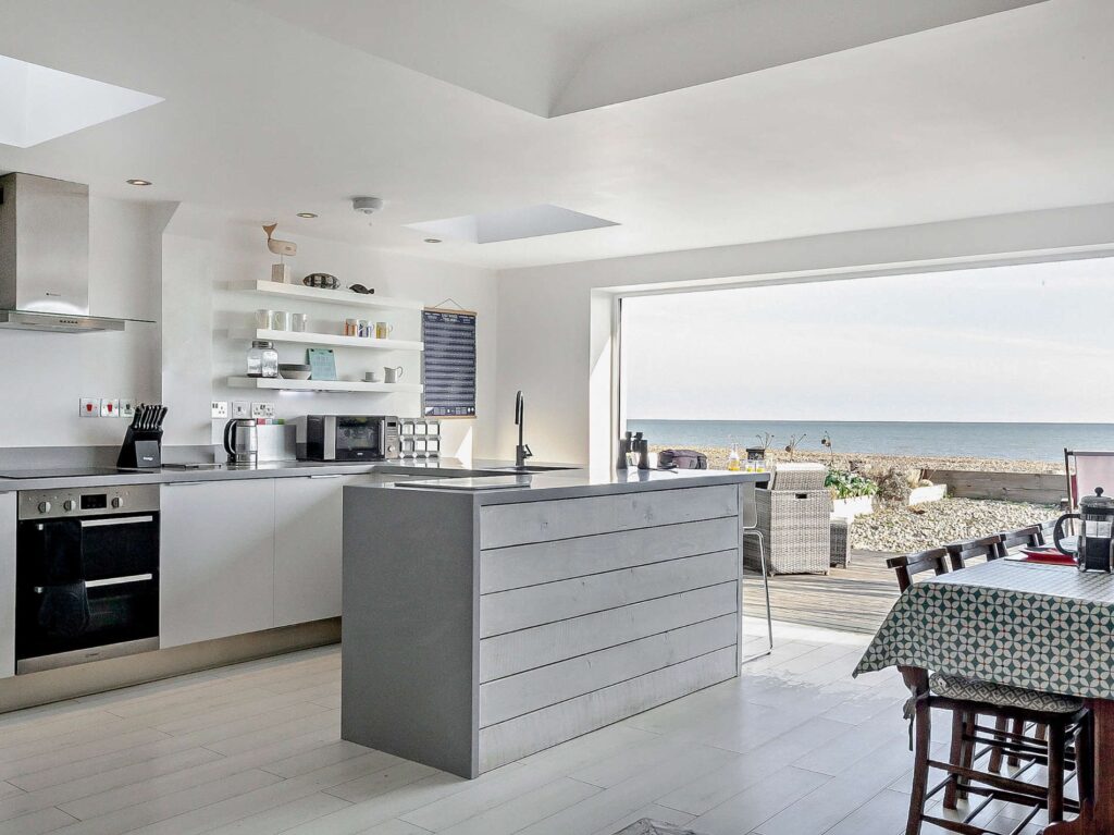 Beachside house with sea views and direct beach access