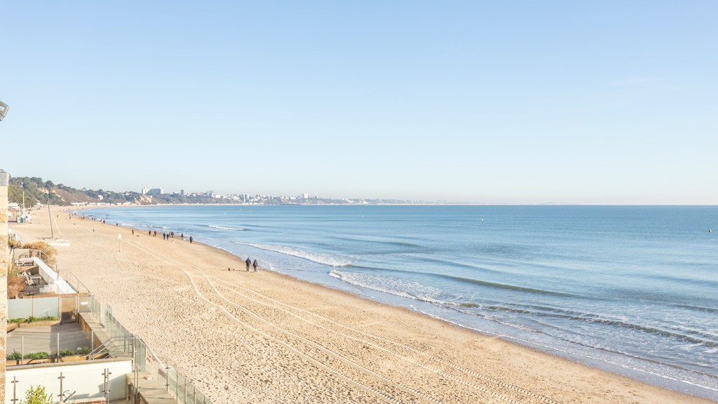 Sandbanks Blue Flag beach at Easter