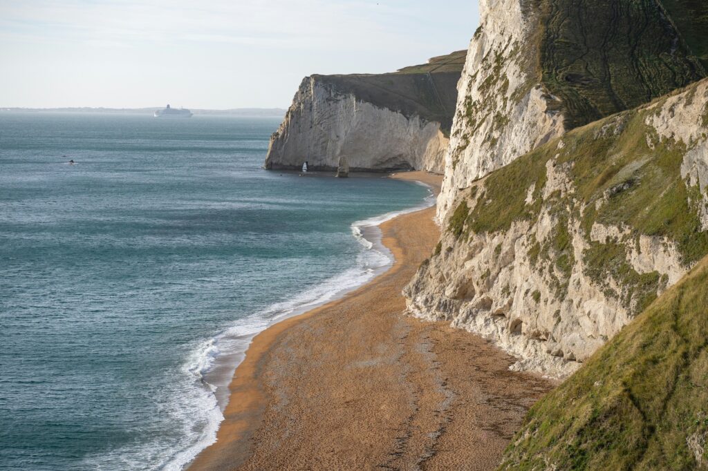 Aerial view of the Jurassic Coast in Dorset