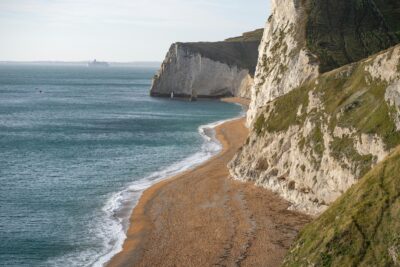 Aerial view of the Jurassic Coast in Dorset