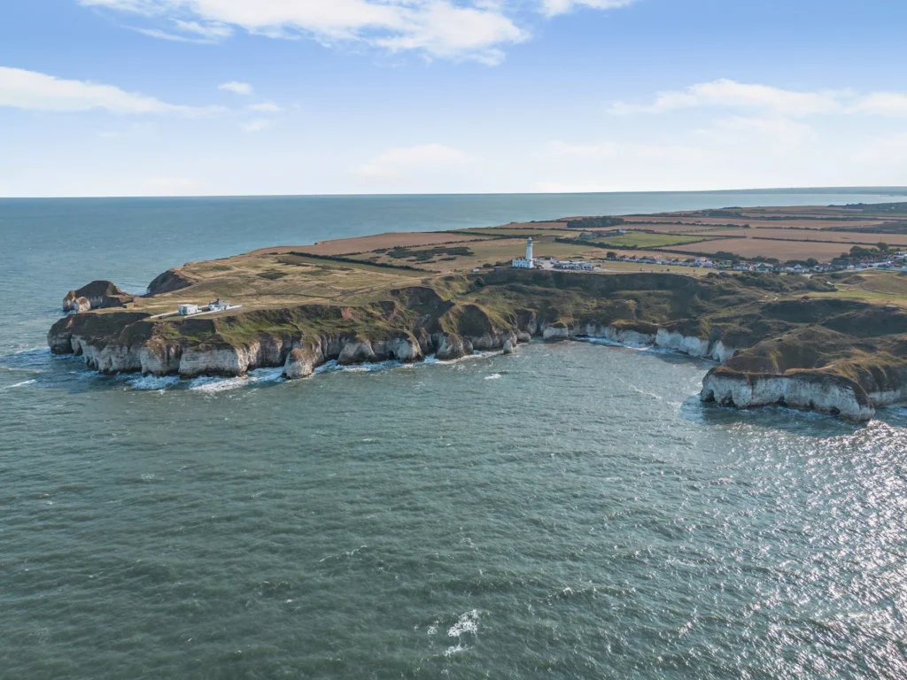 Flamborough Head Lighthouse on the Yorkshire Coast