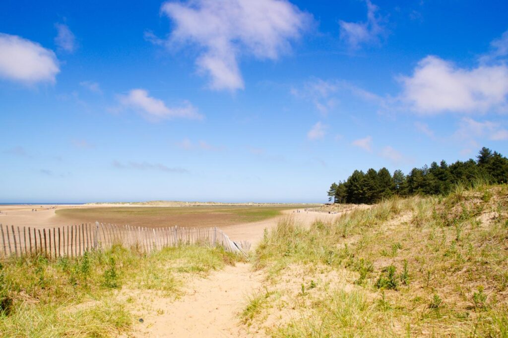 Family friendly beach at Holkham in Norfolk