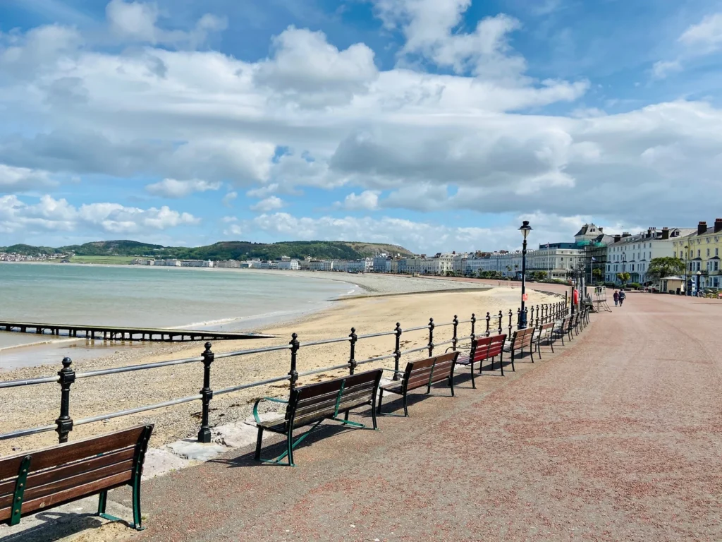 Promenade at Llandudno Beach in North Wales