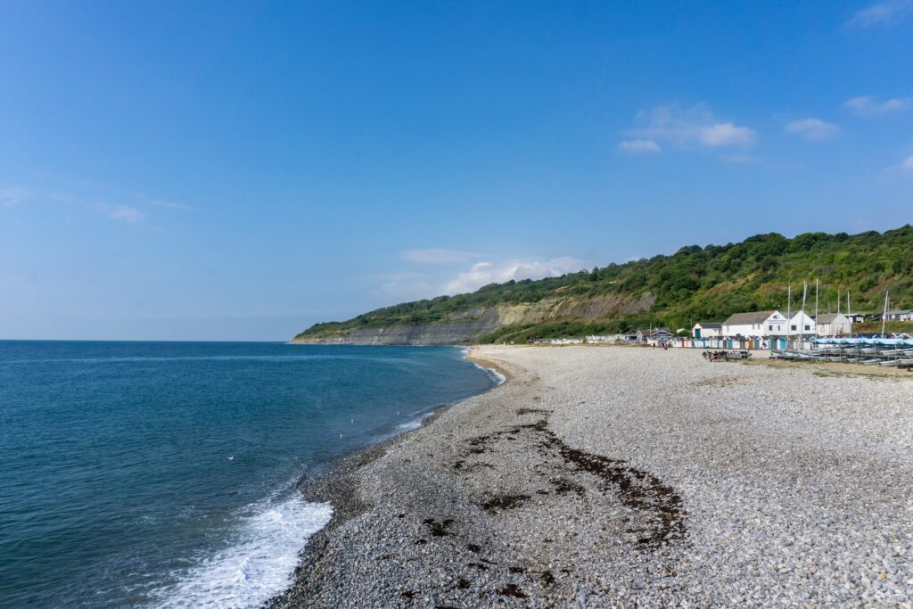 Shingle beach at Lyme Regis in Dorset