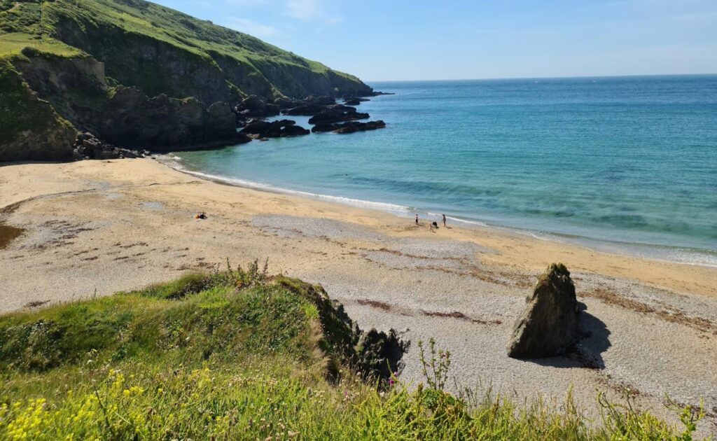 Hemmick Beach on the Roseland Peninsula, Cornwall
