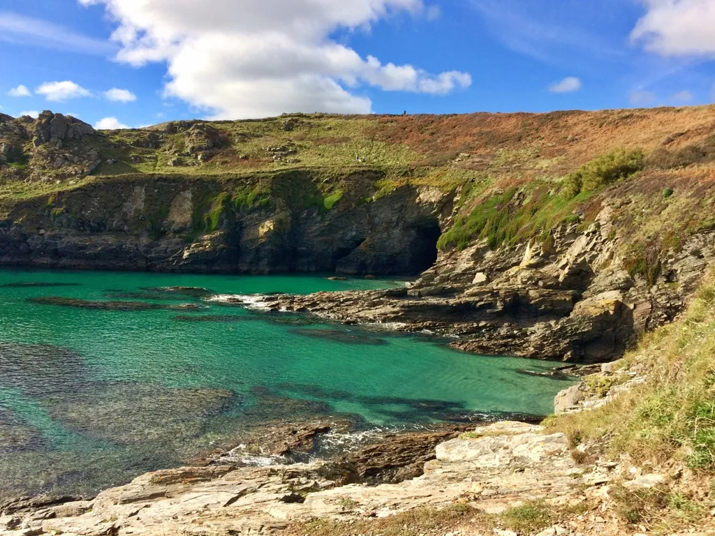 The rocky and sandy coves at Prussia Cove, Cornwall