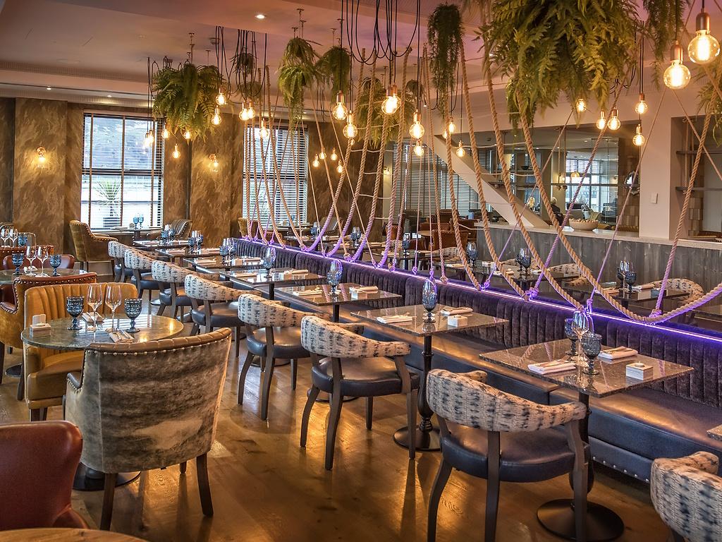 Dining room in the Ebb & Flow Restaurant in Conwy