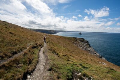 Walking along the England Coast Path in Cornwall