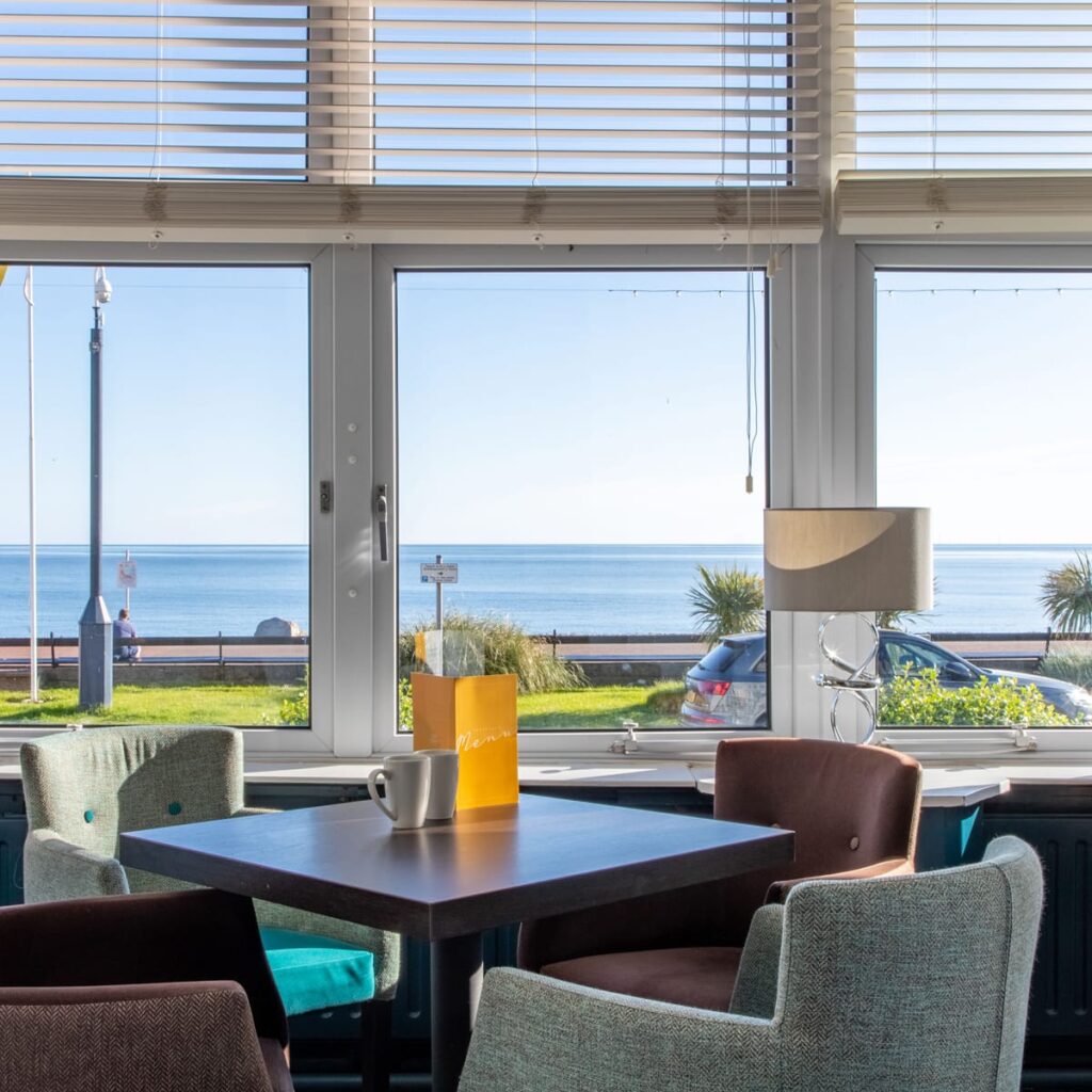 View from inside the Bay Restaurant in Llandudno, North Wales