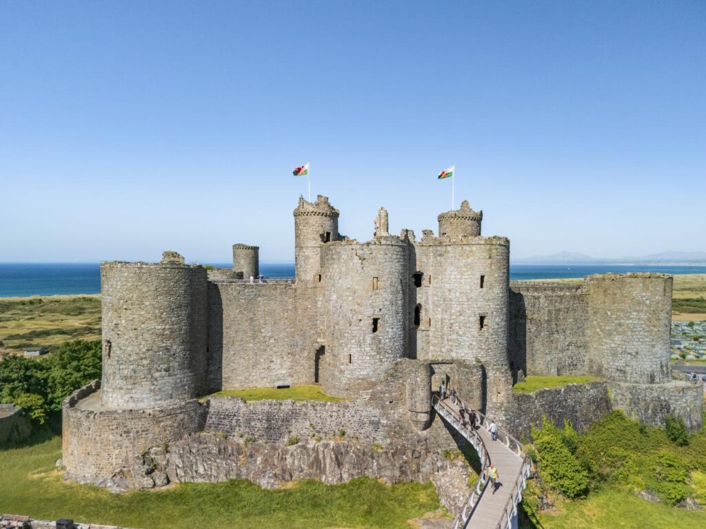 Harlech Castle just moments from the beach, a UNESCO World Heritage Site